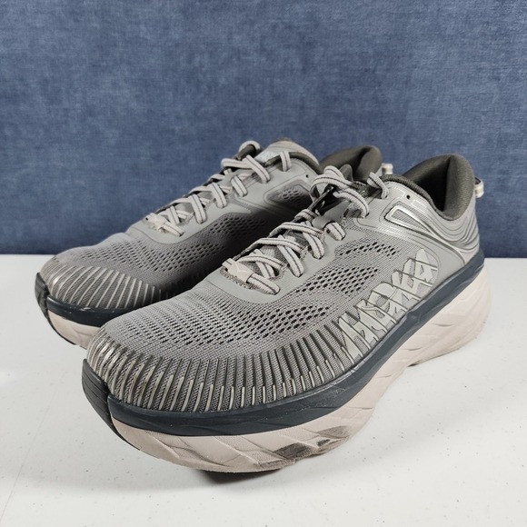 Hoka One One M Bondi 7 Wild Dove Gray Running Walking Shoes Mens Size 11 - Picture 3 of 11